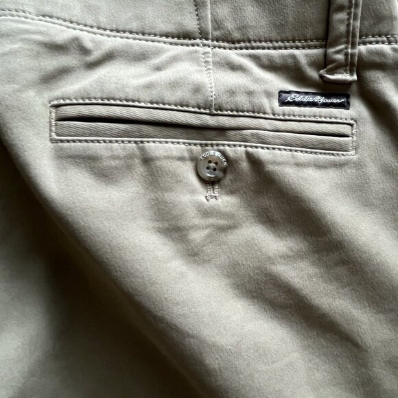 Eddie Bauer Men's Classic Flex Wrinkle-Resistant Sport Chinos-Khaki-Size 34X34 - Picture 6 of 6